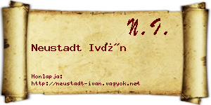 Neustadt Iván névjegykártya