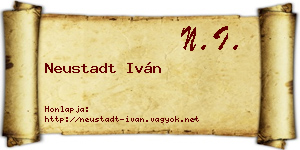 Neustadt Iván névjegykártya